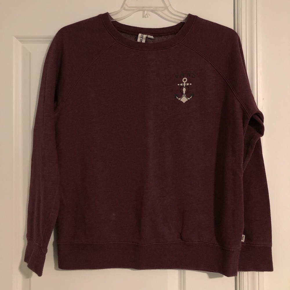 Vans Maroon Anchor with Heart Graphic Sweatshirt